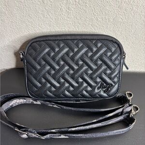 Lug Coupe Crossbody Black vegan leather Quilted Bag